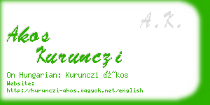 akos kurunczi business card